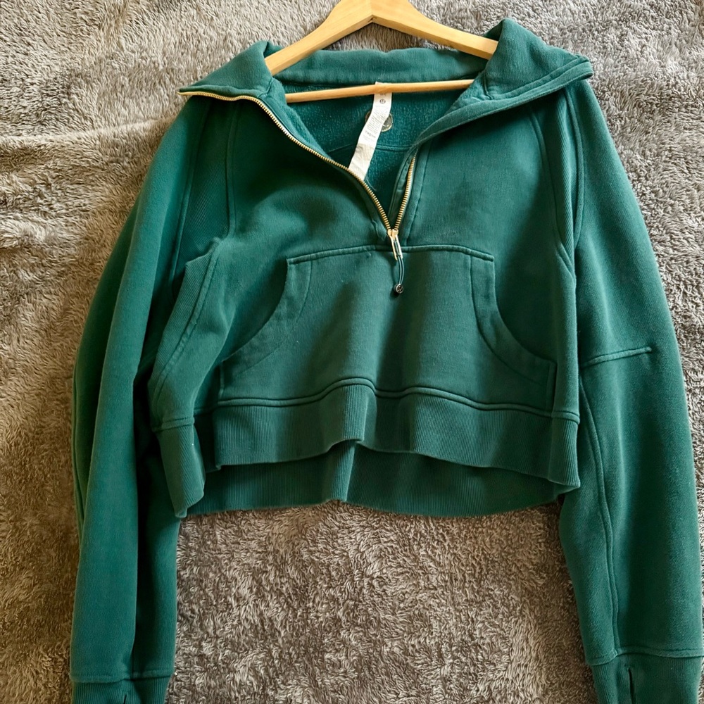Lululemon Scuba Oversized Funnel-Neck Half Zip Storm Teal - Size M/L